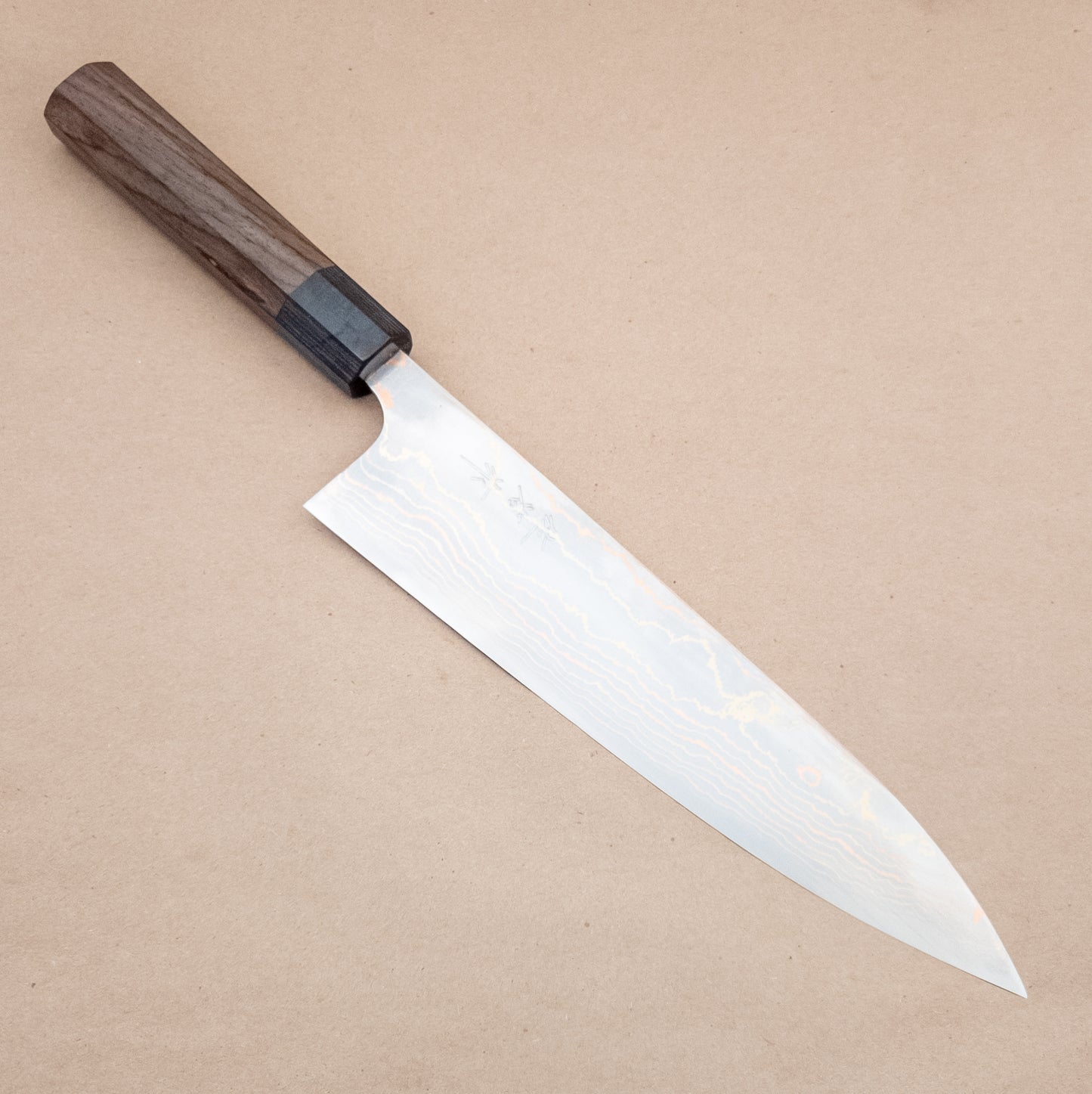 210mm Saji Aogami Rainbow Damascus Wa Gyuto