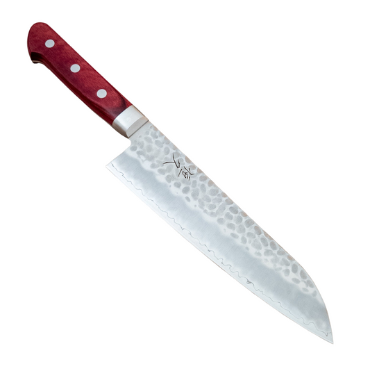 180mm Tsunehisa AUS8 Santoku Red Yo Handle