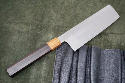 Rowland Cutlery Nakiri 175mm Ebony - District Cutlery