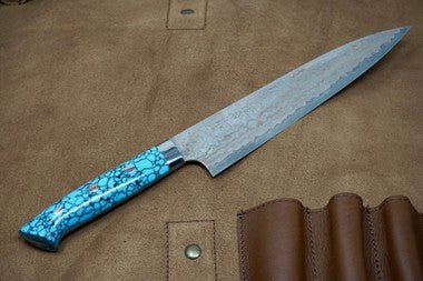 Saji Turquoise Rainbow VG10 Gyuto 210mm - District Cutlery