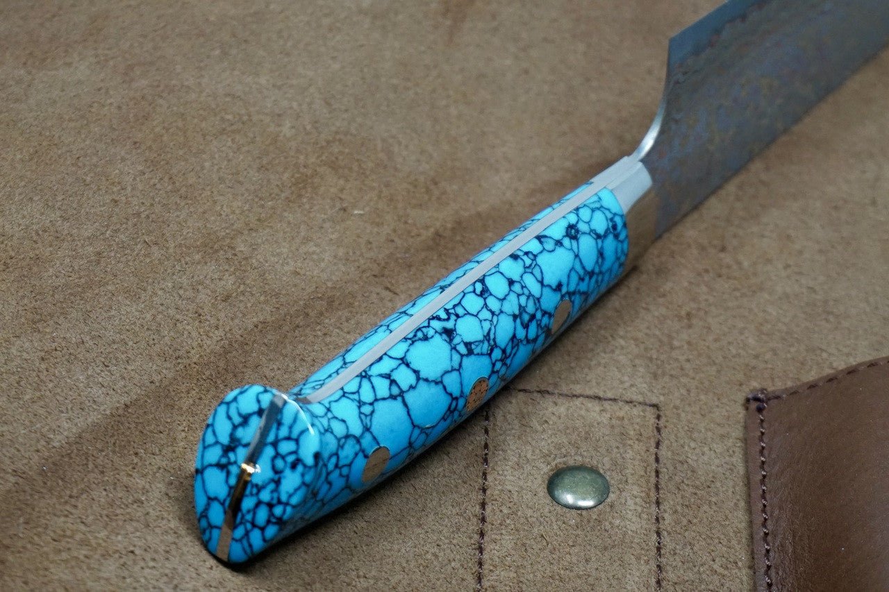 Saji Turquoise Rainbow VG10 Gyuto 210mm - District Cutlery