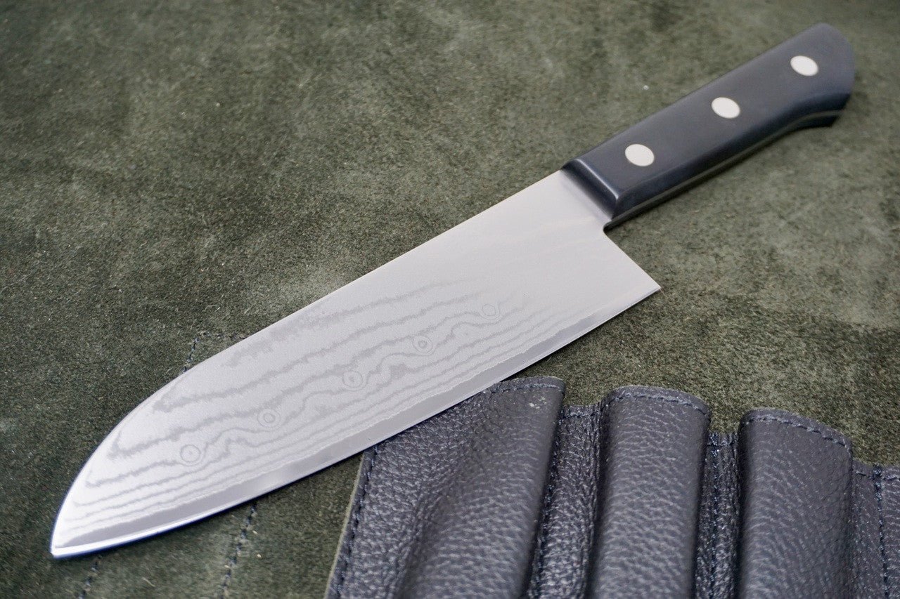 Tojiro Basic Damascus Santoku Knife - 170mm - District Cutlery