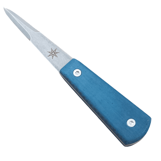 Town Cutler Blue Linen Micarta Oyster Shucker - District Cutlery