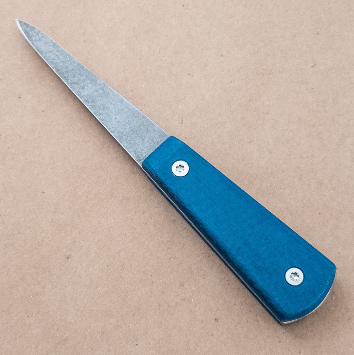 Town Cutler Blue Linen Micarta Oyster Shucker - District Cutlery