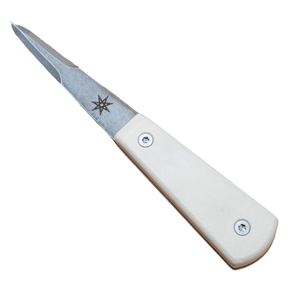 Town Cutler Ivory Paper Micarta Oyster Shucker - District Cutlery