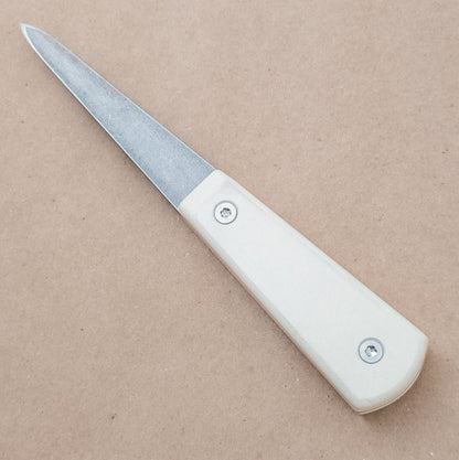 Town Cutler Ivory Paper Micarta Oyster Shucker - District Cutlery