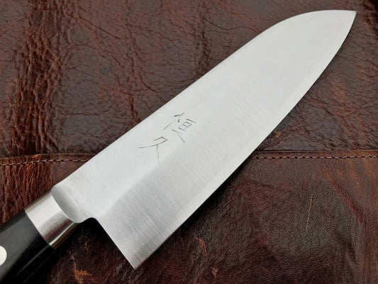 Tsunehisa Aogami Santoku Knife - 165mm - Western Handle - District Cutlery