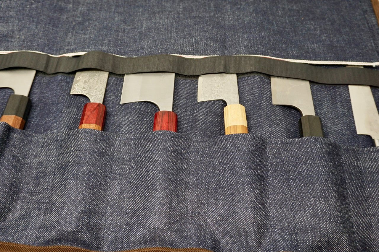 West Japan Tools Denim Knife Roll - District Cutlery