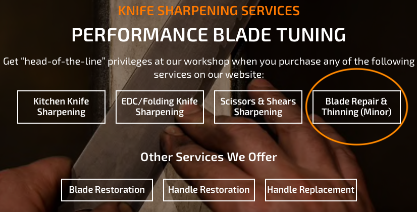 Blade Thinning and Repair